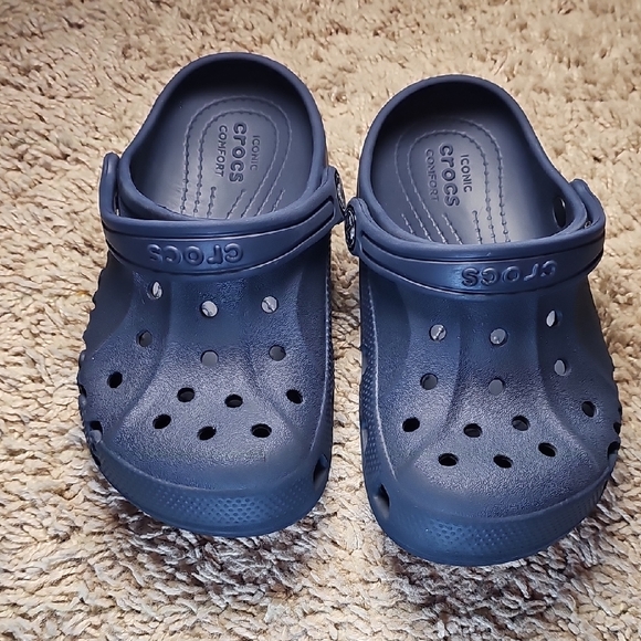 CROCS Kids Dark Blue Navy Water Shoes Junior Size 1 E13 - Picture 4 of 8